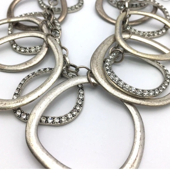 Silver Statement Necklace and bracelet set - Picture 5 of 11